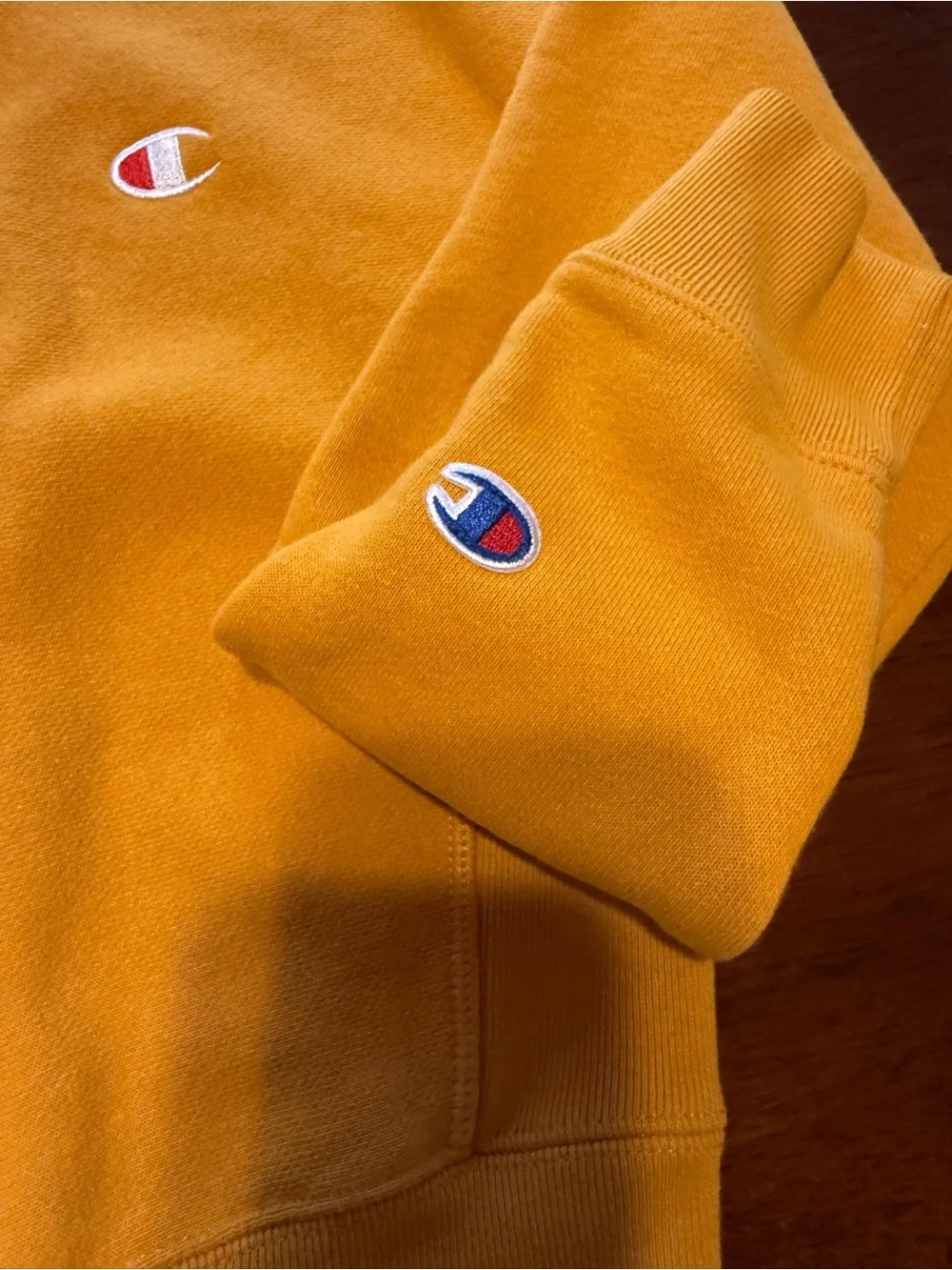 Champion Women's Mustard Mock Neck Sweatshirt